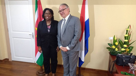 Avec la ministre des affaires étrangères du Suriname