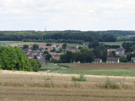 Vue du bourg de Challes en Sarthe