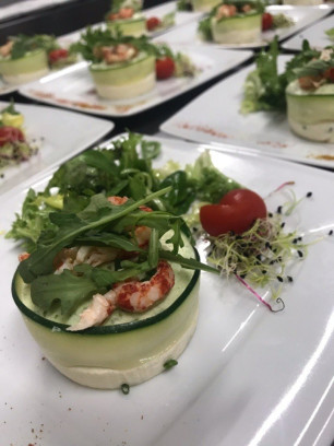 Bavarois de Courgette et écrevisses — lg Traiteur