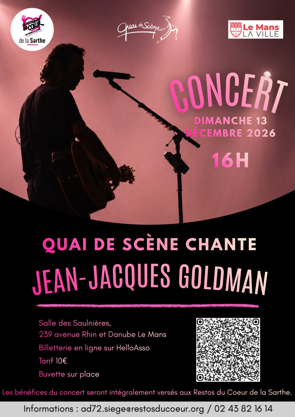 Concert caritatif Quai de scène chante JJ.Goldman